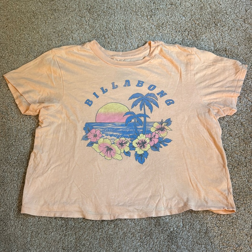 Light orange billabong cropped top